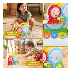 GENERICO - Pack2 Tambor Trencito Barras Didactico con Sonidos