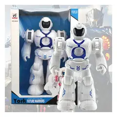 RYBIU IMPORT - Pack4 Robot Automatico con Luz Sonido Azul Y+Regalo Agendita