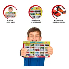 GENERICO - Pack2 Carritos Resistentes 25u Niños Y+Banderitas Adhesivas