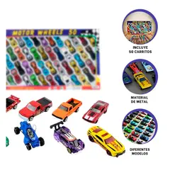 GENERICO - Pack2 Carritos de Motor Metal Wheels Y+Regalo Agendita