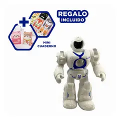 GENERICO - Robot con Rotacion de 360 Grados Azul Y+Regalo Agendita