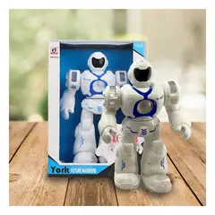 GENERICO - Pack4 Robot con Rotacion 360 en Azul Y+Banderitas Adhesivas