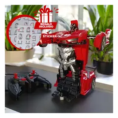 RYBIU IMPORT - Robot Dinamico a Control en Color Guinda Y+Regalo Stickers