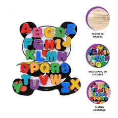 GENERICO - Pack12 Rompecabezas para Niños Abecedario Osito