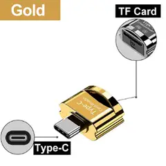 GENERICO - Lector de tarjetas USB 3,0 tipo C color Gold