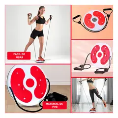 GENERICO - Pack12 Base Twister de Ejercisio con Ligas Rojo