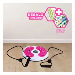 GENERICO - Disco Rotador de Gym con Ligas Rosado Y+Papel de Regalo