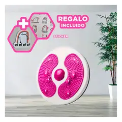 GENERICO - Disco Moldeador para Gym con Ligas Rosado Y+Regalo Stickers