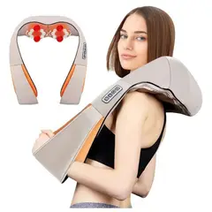 GENERICO - Masajeador Cervical Espalda Cuello Hombros Multifuncional de 16 Nodos