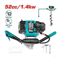 TOTAL TOOLS - Perforadora o Ahoyadora sin Broca 1 4KW 52CC 265MIN