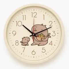 INSPIRA MARKET - Reloj de Pared Diseños Capibara Kawaii Beige