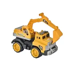 GENERICO - Pack2 Excavadora de Juguete con Brazo Posterior en Amarillo