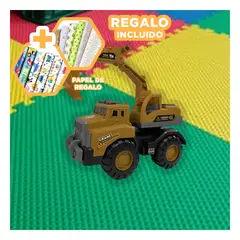 GENERICO - Excavadora Infantil con Brazo Posterior Y+Papel de Regalo