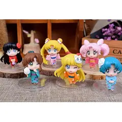 GENERICO - SAILOR MOON CON KIMONO 6 UNID CHIBIS