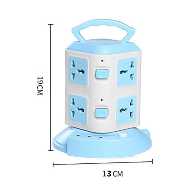 Torre 8 tomacorriente y 3 puertos USB extensión enchufe