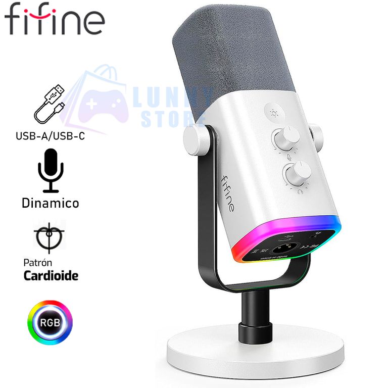 MICROFONO DINAMICO AM8 USBXLR COLOR BLANCO