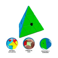 GENERICO - Pack12 Rubik Cubo Magico Triangular de 3x3 Colorido