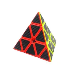 GENERICO - Cubo Magico en Forma de Piramide para Niños 3x3 Negro