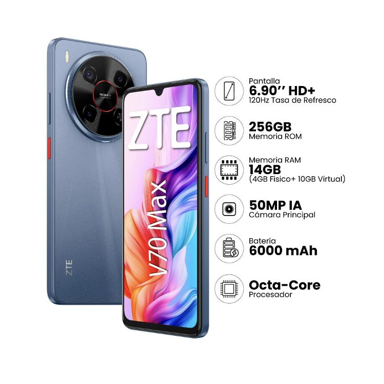 CELULAR BLADE V70 MAX 4+10RAM 256GB GRIS