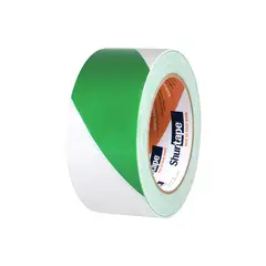 SHURTAPE - CINTA DE SEÑALIZACIÓN VERDE-BLANCO 2″ x 36YDS CAJA X 24UND