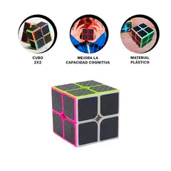 GENERICO - Pack12 Rubik Cubo Magico para Familia de 2x2 Negro