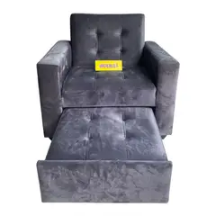 TEMEL - Sofá Cama Gris Oscuro 1 Plaza - iMUEBLES