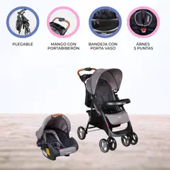 INFANTI - Coche Travel System «POMPEYA» Gray