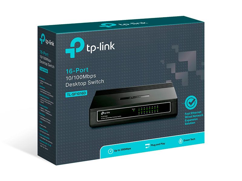 Switch TP-Link de 16 puertos 10/100 TL-SF1016D