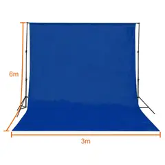 GENERICO - FONDO DE TELA MUSELINA 3X6 AZUL PARA ESTUDIO FOTOGRAFICO