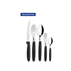 TRAMONTINA - Jgo De Cubiertos X30 Pzas Ipanema Negro