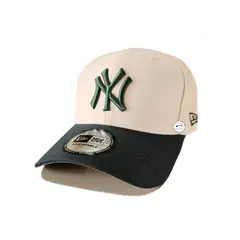 GENERICO - GORRO NY COLOR VERDE OSCURO CON CREMA NEW YORK AJUSTABLE
