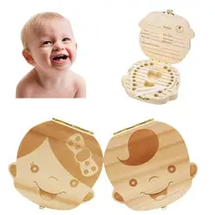 GENERICO - CAJA DE DIENTES DE LECHE PARA BEBÉ MADERA MACIZA-NIÑA