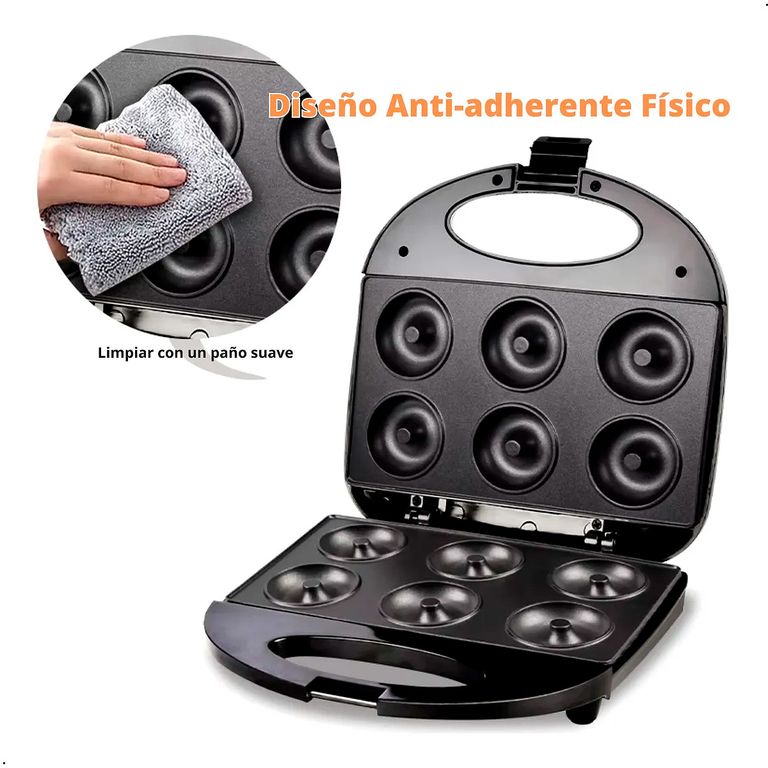 Máquina Mini Donas Antiadherente Raf R.247 850w 6 Donas