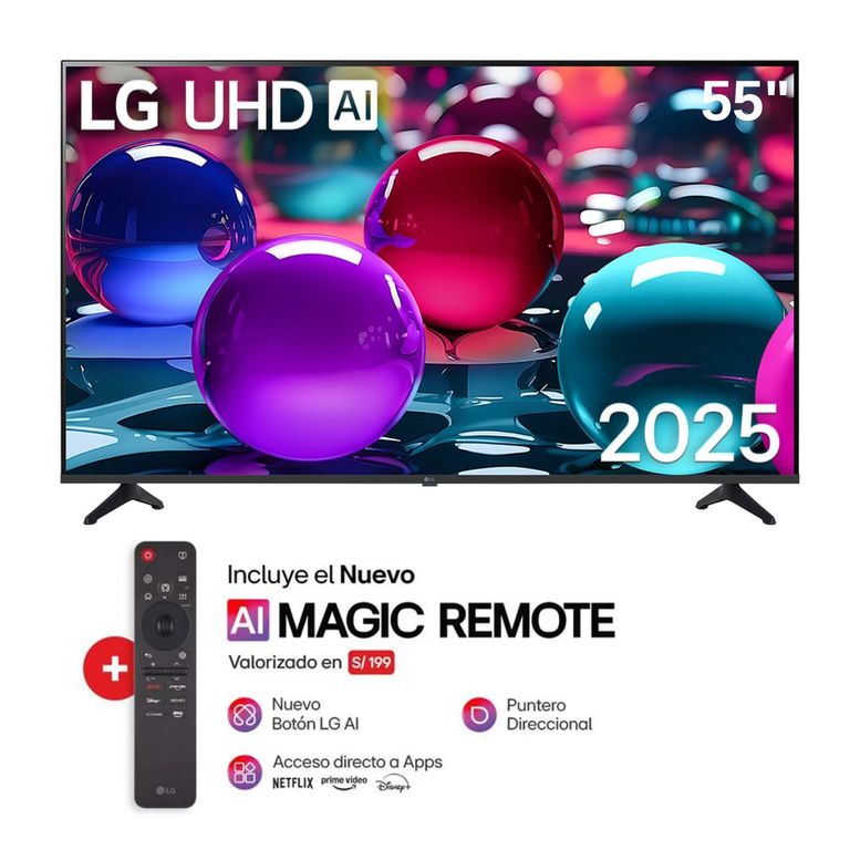 Televisor 55 Smart UHD 4K Thinq Ai 55UA7300PSB + Magic Remote