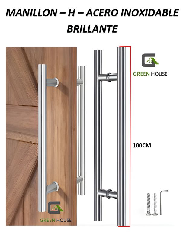 MANILLON ACERO INOXIDABLE MOD H - DOBLE 100cm