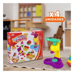 GENERICO - Pack4 Set de Juguete para Helados CajaRoja Y+Regalo Stickers