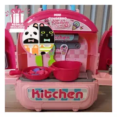 RYBIU IMPORT - Set Kitchen Portable en Color Rosado Y+Regalo Agendita