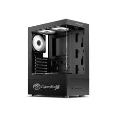 CYBERMAX - Case Gamer Atx Matx 3 Ventiladores Luces 3rgb 2 Puertos 3,0