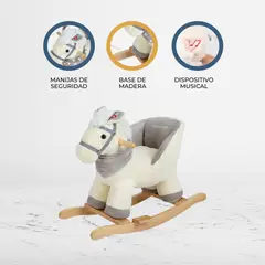 CARESTINO - Peluche Mecedor +12meses «CABALLO» White
