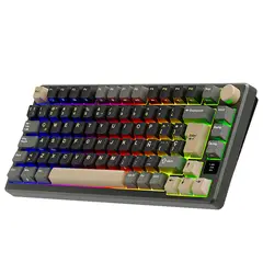ROYAL KLUDGE - Teclado RK-M75 Inalambrico PHANTOM K SILVER