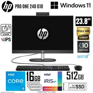HP - All in One Pro One 240 G10 Intel Core i5-1334U 16GB RAM 512GB SSD 23.8" FHD