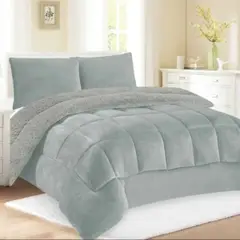 GENERICO - EDREDÓN PIEL DE DURAZNO CON CARNERO 2PLZ