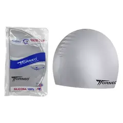 TORNEO - Gorro De Silicona De Natación Para Adultos Plomo -