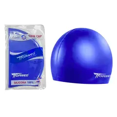 TORNEO - Gorro De Silicona De Natación Para Adultos Azul -
