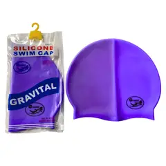 GRAVITAL - Gorro De Silicona De Natación Para Niños Morado -