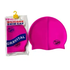 GRAVITAL - Gorro De Silicona De Natación Para Niños Rosado -