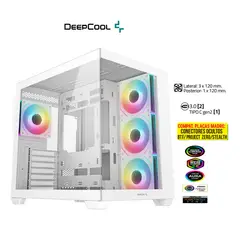DEEPCOOL - Case CG530 4F WH •Placa Base Mini-ITX M-ATX ATX