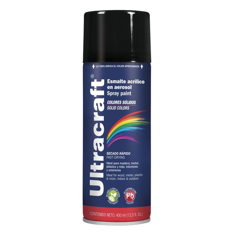 Pintura En Spray Negro Brillante Ultracraft - 40021