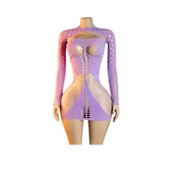 GENERICO - LENCERIA MALLA VESTIDO CATSUIT