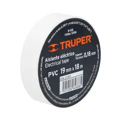 TRUPER - Cinta aislante de 18 m x 19 mm blanca - 12506